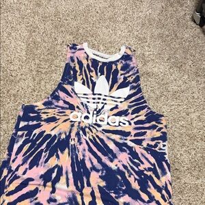 Adidas Tie-Dye Muscle Tank - Pink & Navy
